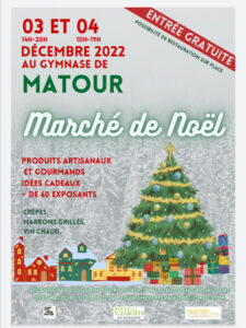 Affiche marché de Noël de Matour 2023